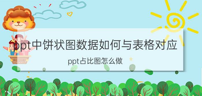 ppt中饼状图数据如何与表格对应 ppt占比图怎么做？